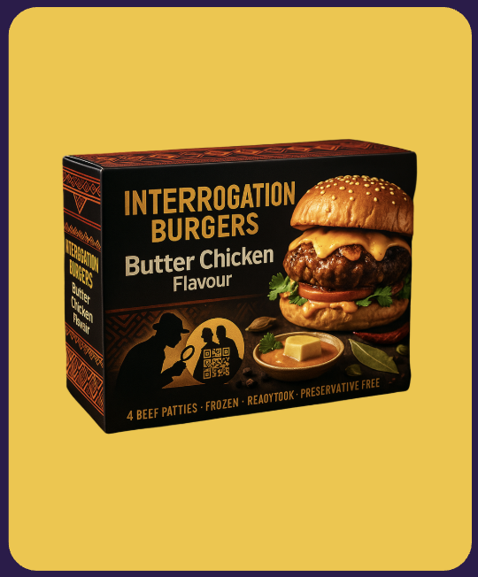 Interrogation Burgers – Butter Chicken Flavour