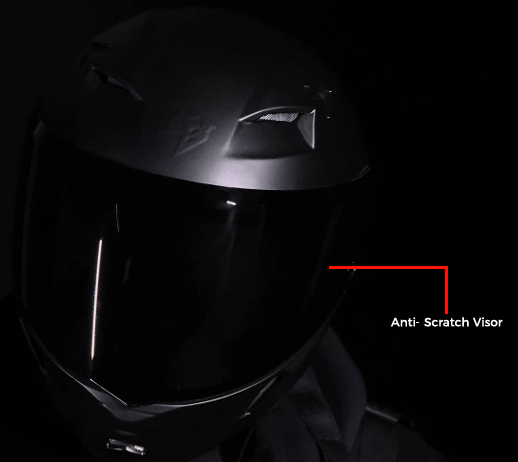 STEELBIRD SBA-11 TORNADO ISS GLOSSY BLACK C/V 600 MM WITH EXTRA SMOKE VISOR-DOT CERTIFIED