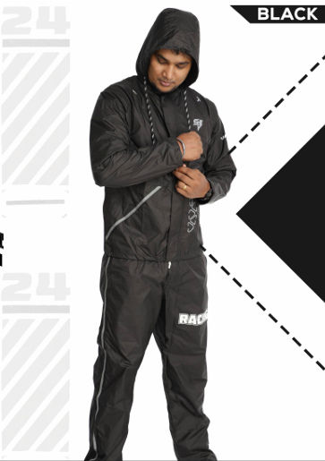 STEELBIRD STORM RIDER RAINSUIT BLACK XL