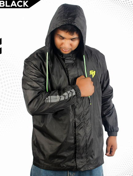 STEELBIRD FLASH RAINWEAR BLACK XXXL