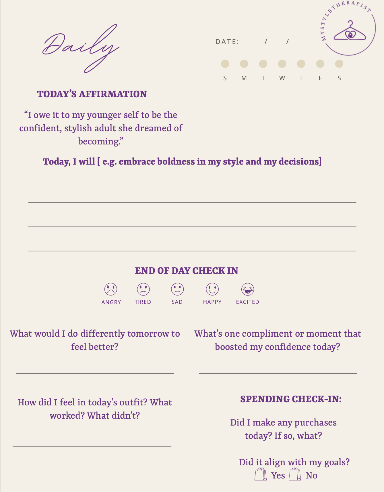 My Style Therapy Digital Journall