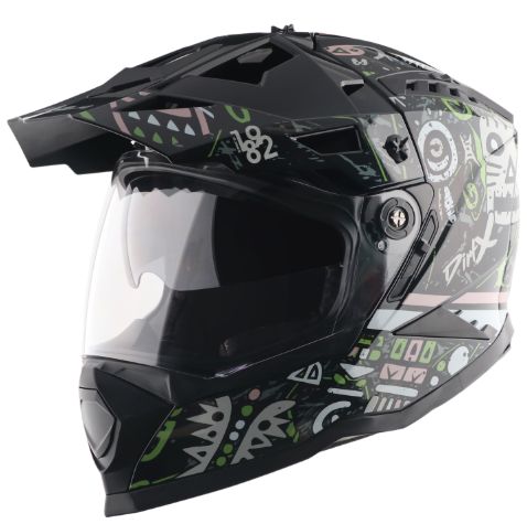 VEGA DIRT-X CHALLENGE DULL BLACK/GREY (L)