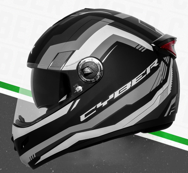 STEELBIRD SBH-34 ROX ISS RF CYBER MATT BLACK/GREY C/V 580 MM (M)
