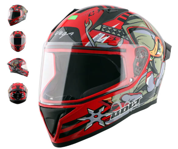 VEGA BOLT NINJA RED/GREY M/V (L)