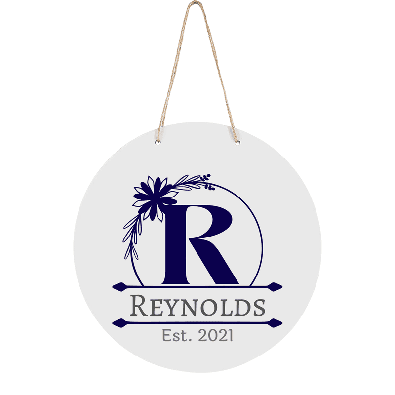 Personalized Family Established Door Sign