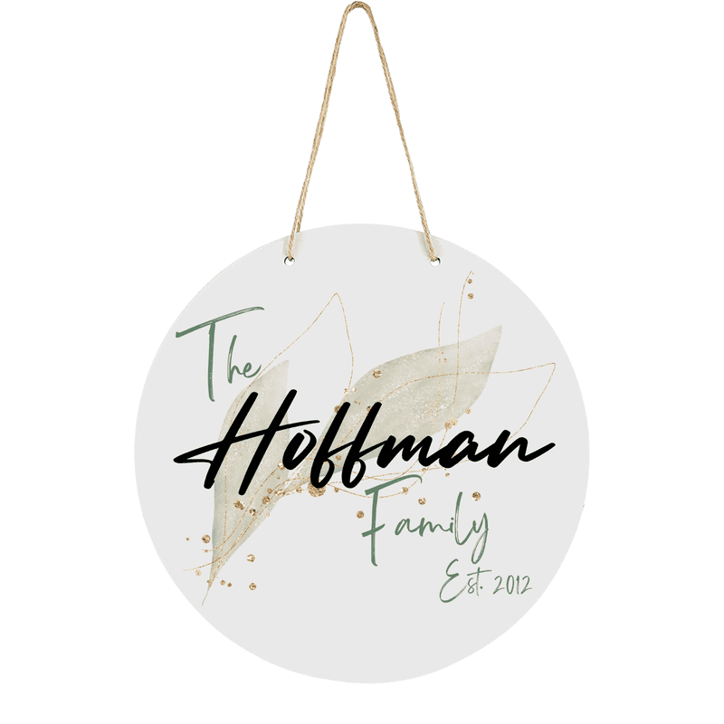 Personalized Family Established Door Sign
