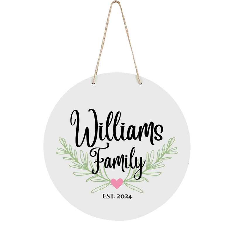 Personalized Family Established Door Sign
