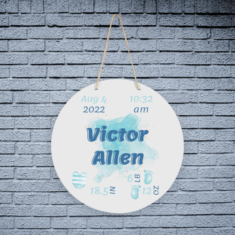Personalized Baby Announcement Sign
