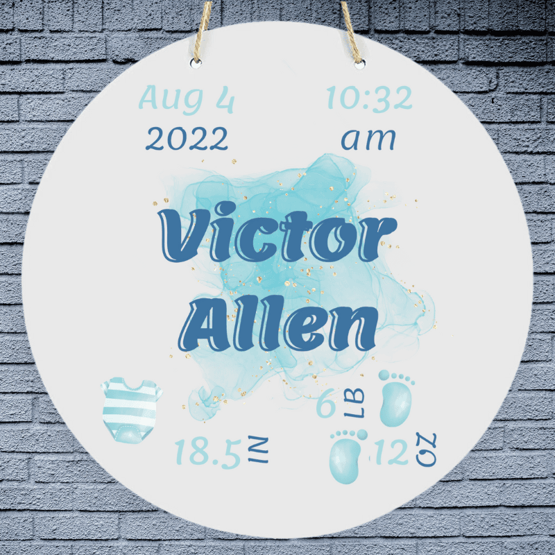 Personalized Baby Announcement Sign