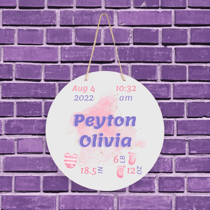 Personalized Baby Announcement Sign
