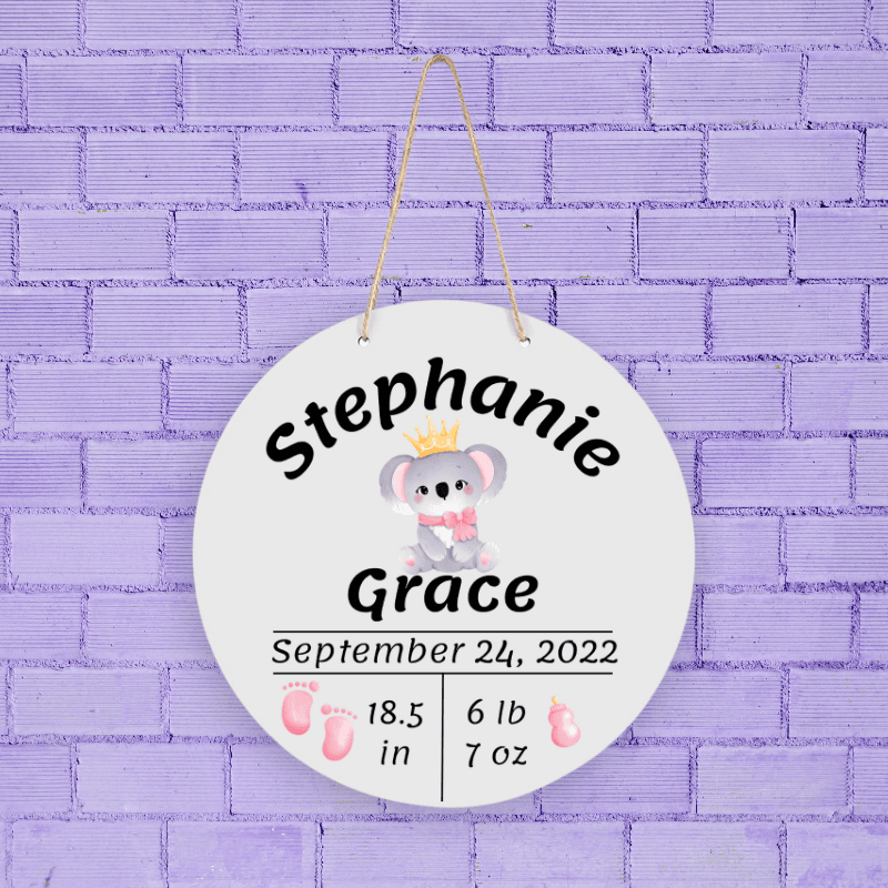 Personalized Baby Announcement Sign
