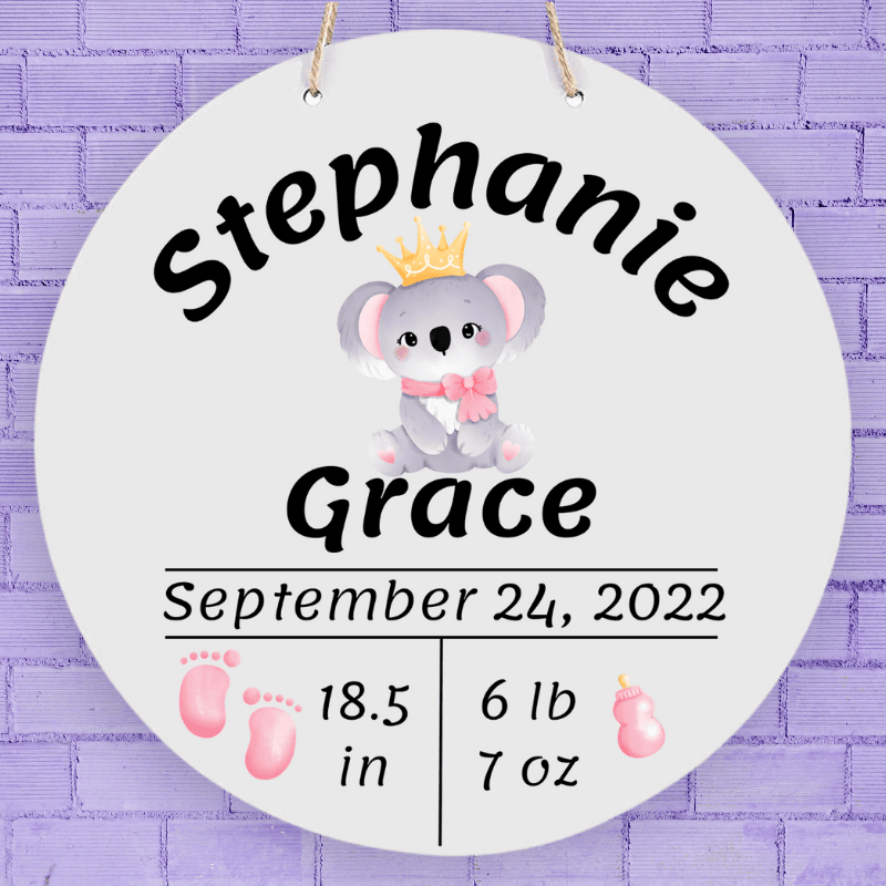 Personalized Baby Announcement Sign