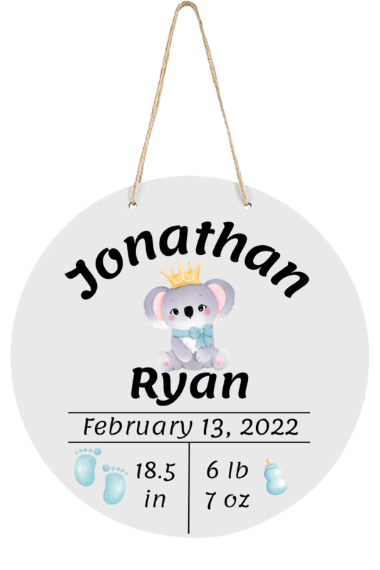 Personalized Baby Announcement Sign
