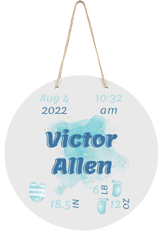 Personalized Baby Announcement Sign