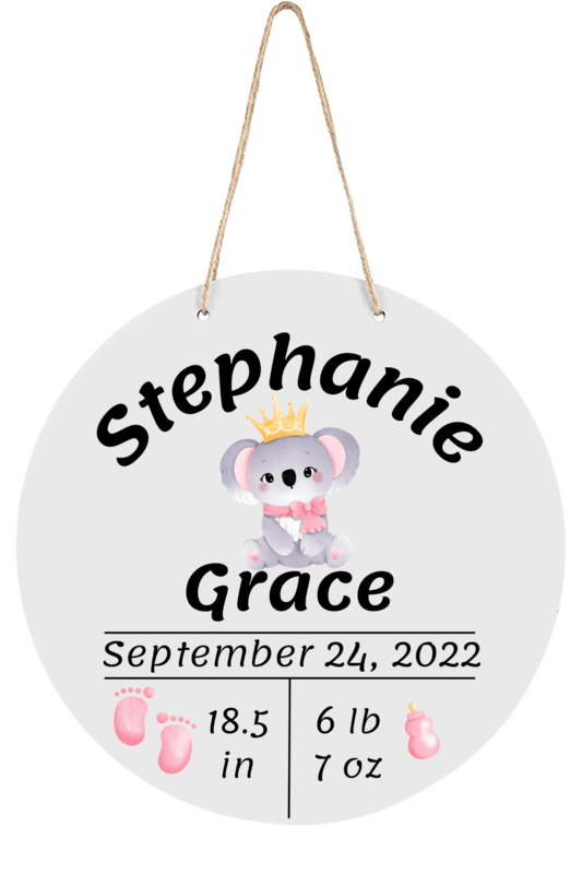 Personalized Baby Announcement Sign
