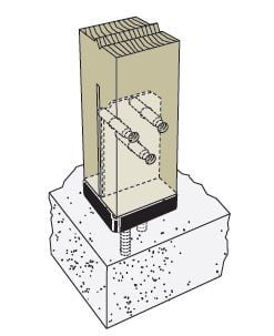 Simpson Strong-Tie Concealed Post Base Simpson Strong-Tie Concealed Post Base