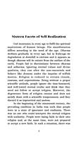 Sixteen Facets of Self-Realization Sixteen Facets of Self-Realization