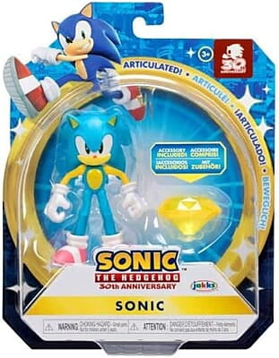 Sonic The Hedgehog 4" Articulated Figure with Accessories 30th Anniversary -