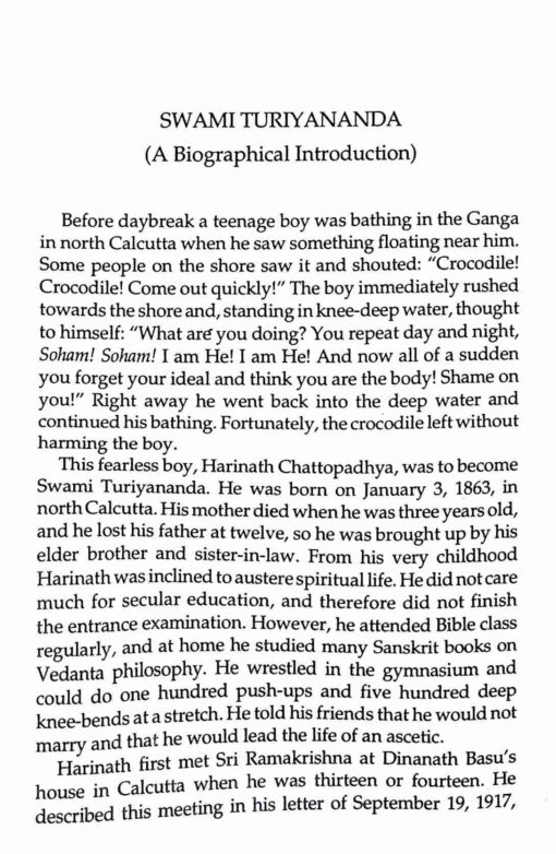 Spiritual Treasures - Letters of Swami Turiyananda Spiritual Treasures - Letters of Swami Turiyananda