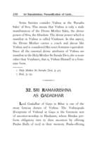 Sri Ramakrishna - The Personification of Gods and Goddesses Sri Ramakrishna - The Personification of Gods and Goddesses