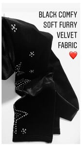 BLACK VELVET STAR LEGGINGS 3/4 BLACK VELVET STAR LEGGINGS 3/4