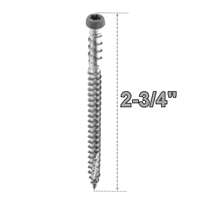Starborn CAP-TOR #10 Stainless Steel 2-3/4" Screws
