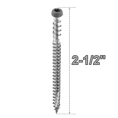 Starborn CAP-TOR #10 Stainless Steel 2-1/2" Screws