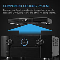 AIRCOM S7, RECEIVER AND AV COMPONENT COOLING FAN SYSTEM, TOP EXHAUST 12" AIRCOM S7, RECEIVER AND AV COMPONENT COOLING FAN SYSTEM, TOP EXHAUST 12"