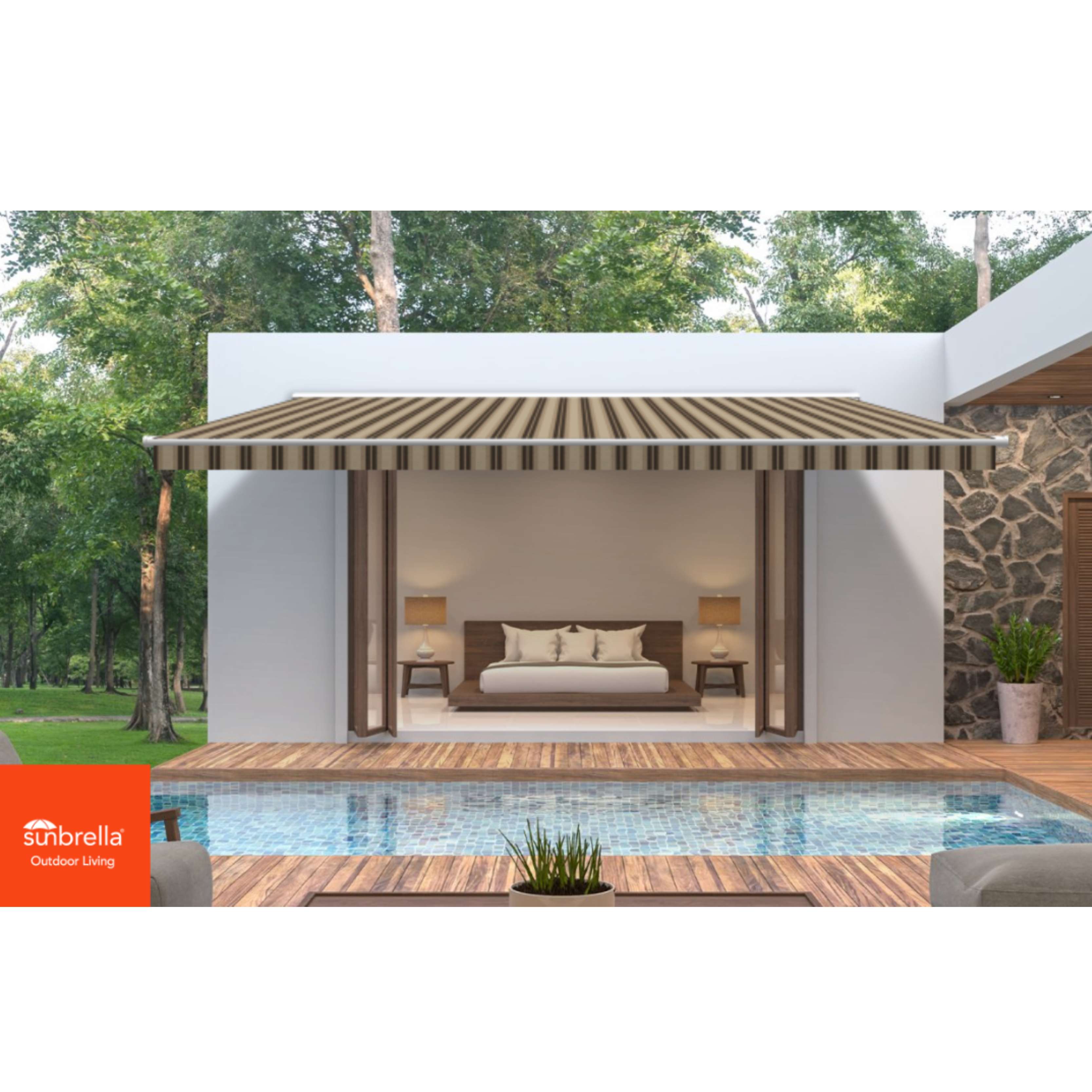 Chocolate Chip Fancy Sunbrella Shade SKU 4776-0000