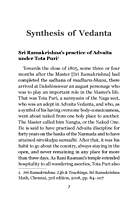 Synthesis of Vedanta Synthesis of Vedanta