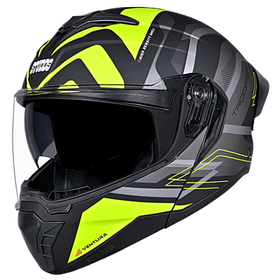 STUDDS TROOPER D3 MATT BLACK N5 YELLOW D/V (XL)