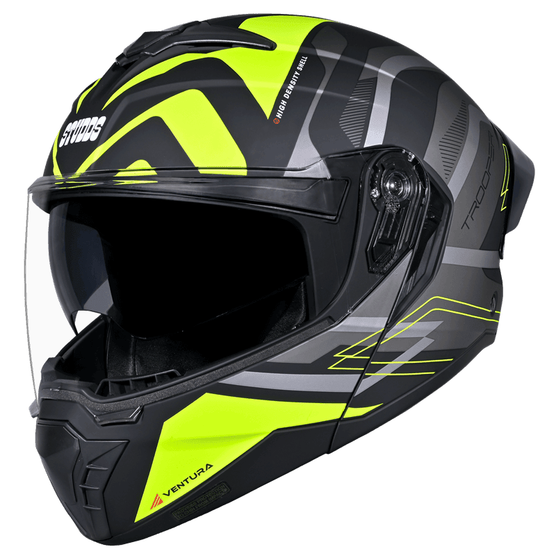 STUDDS TROOPER D3 MATT BLACK N5 YELLOW D/V (XL)