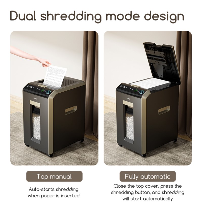 DELI T089 AUTO-FEED CROSS-CUT SHREDDER 32LTS DELI T089 AUTO-FEED CROSS-CUT SHREDDER 32LTS