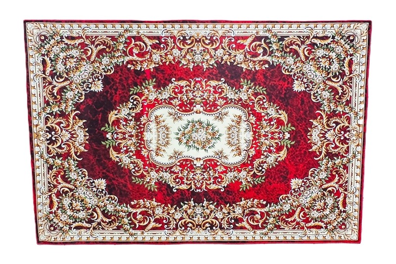 Printed carpet 133×200cm asso colour blue gold