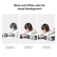 BLACK AND WHITE CRIB TOY SET- 6 PC BLACK AND WHITE CRIB TOY SET- 6 PC