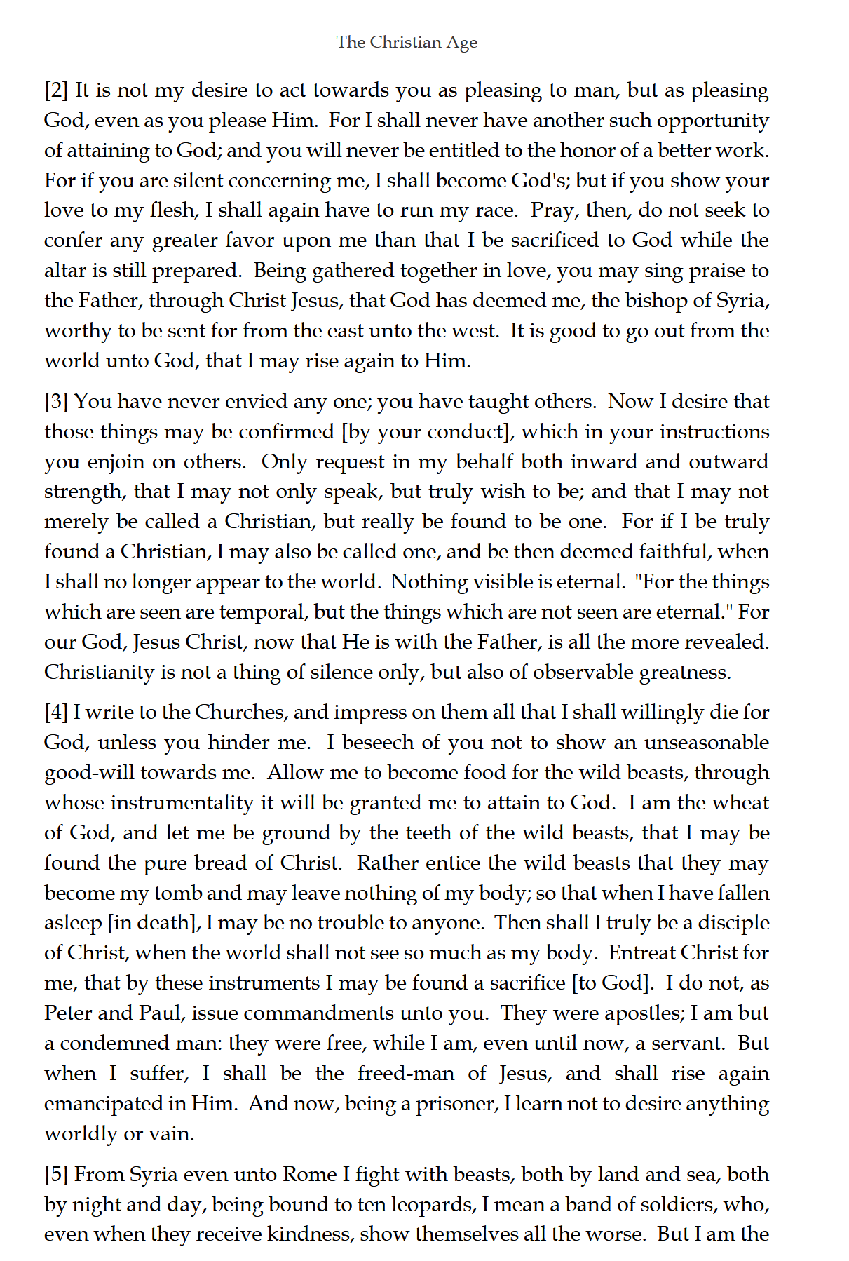 The Christian Age READER: Traditio Nostra II