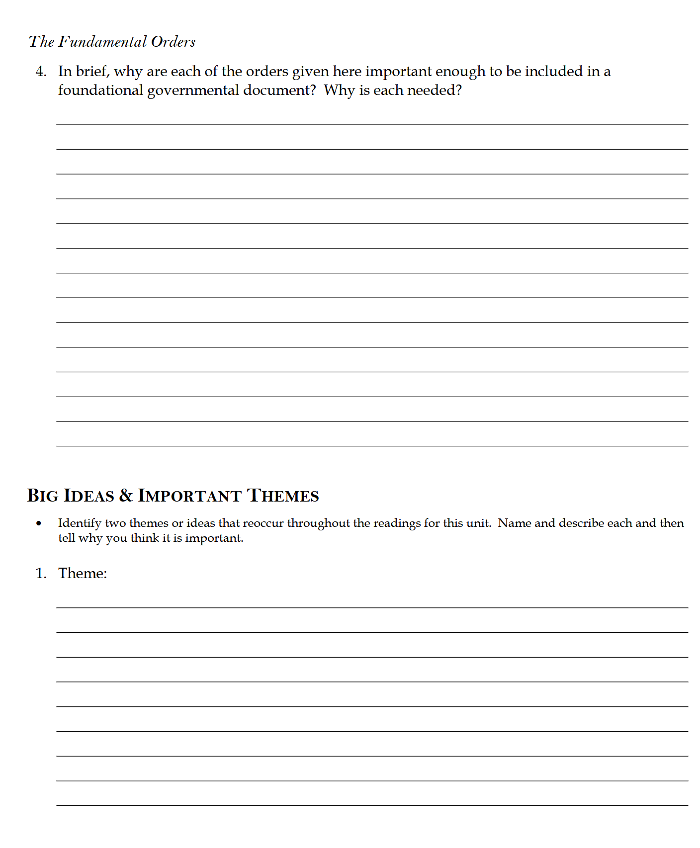 The American Idea Workbook: Traditio Nostra IV