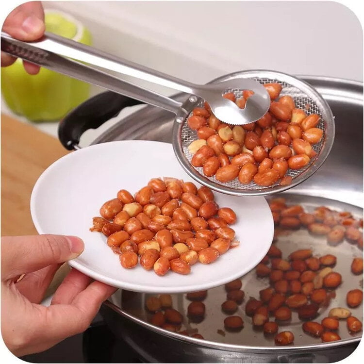 2IN1 FOOD TONG WITH OIL STRAINER FILTER SPOON FILTER CLIP WITH COLANDER 2IN1 FOOD TONG WITH OIL STRAINER FILTER SPOON FILTER CLIP WITH COLANDER