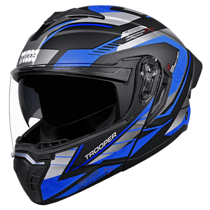 STUDDS TROOPER RACE D4 MATT BLACK/GREY N1 BLUE D/V (L)