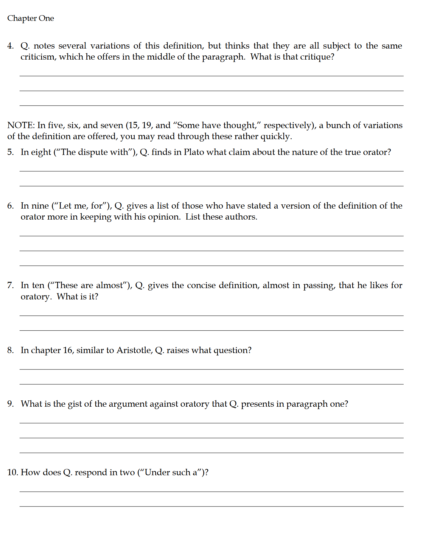 Rhetoric Workbook: Trivium Studies II Rhetoric Workbook: Trivium Studies II