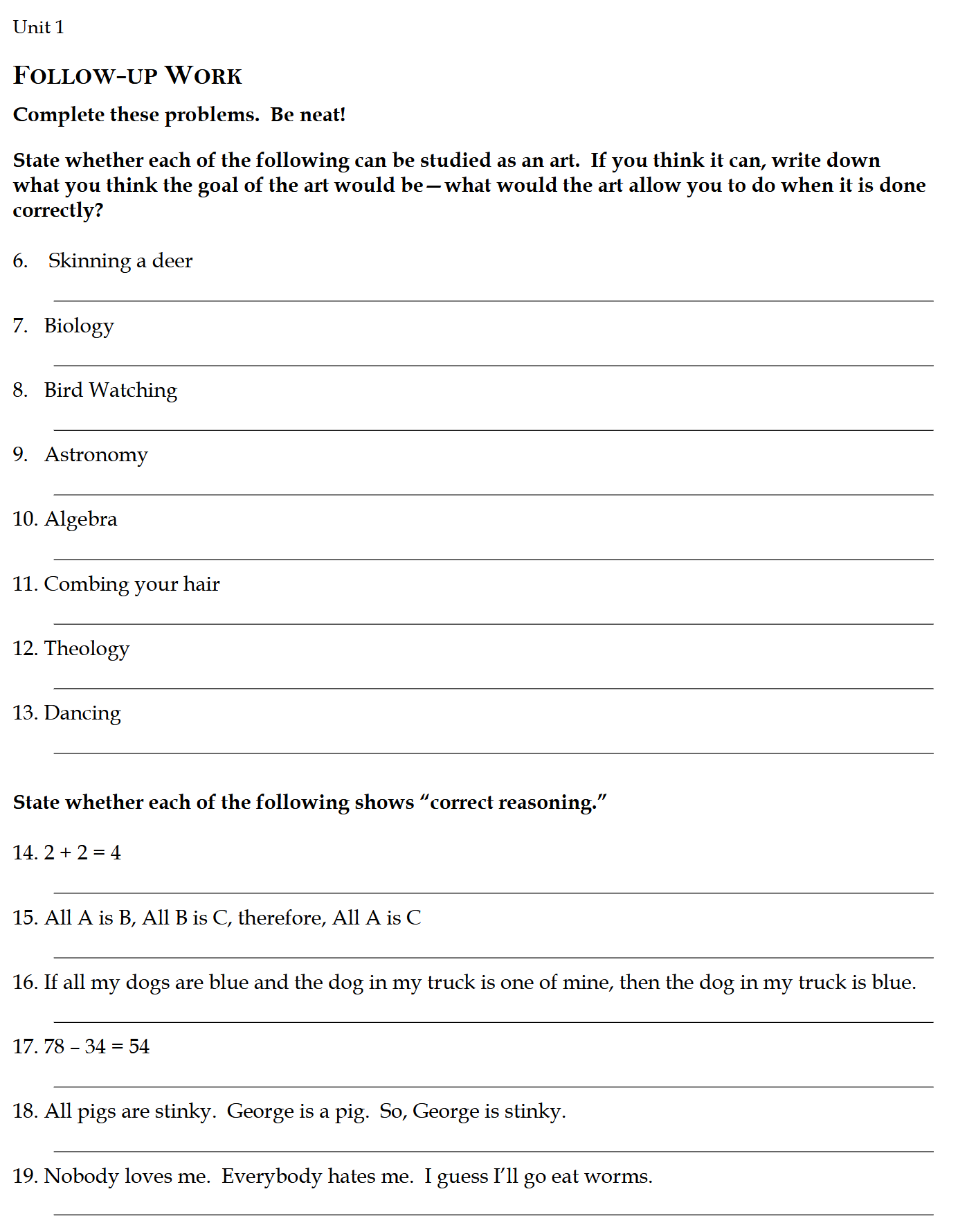 TPT Primer: Introduction to Logic Workbook