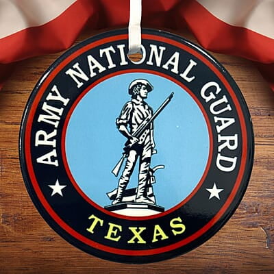 National Guard Ceramic Ornament, Custom Military Keepsake Gift Patriotic Serviceman, Veteran