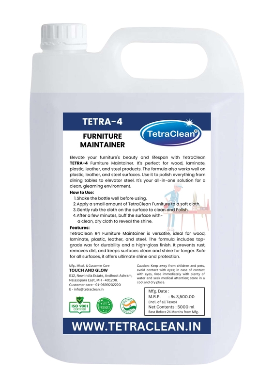 Tetra4 Furniture Maintainer | Multi-Surface Polish & Protector | Wood, Leather, Steel & Laminate Cleaner Tetra4 Furniture Maintainer | Multi-Surface Polish & Protector | Wood, Leather, Steel & Laminate Cleaner