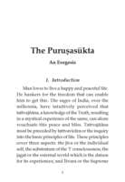 The Purusasukta - An Exegesis The Purusasukta - An Exegesis