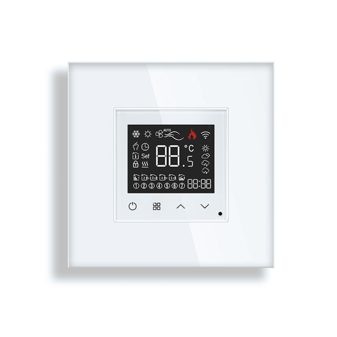 Wi-Fi Floor Heater Thermostat - White Wi-Fi Floor Heater Thermostat - White