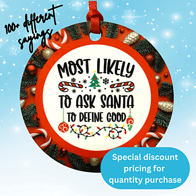 Most Likely To Hilarious Ornament Gift Stocking Stuffer front