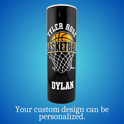 Personalized Custom Skinny Tumbler – Tyler Rose Special Olympics Basketball Fundraise 20 oz front