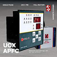 APFC UCX119 Single Phase Power Factor Controller APFC UCX119 Single Phase Power Factor Controller