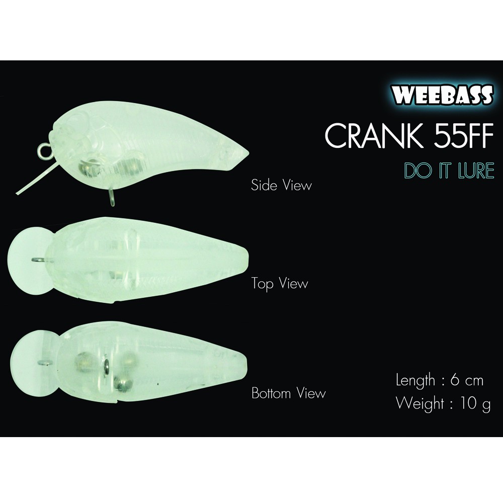 WEEBASS เหยื่อทำสี - รุ่น CRANK 55FF (UNPAINT)