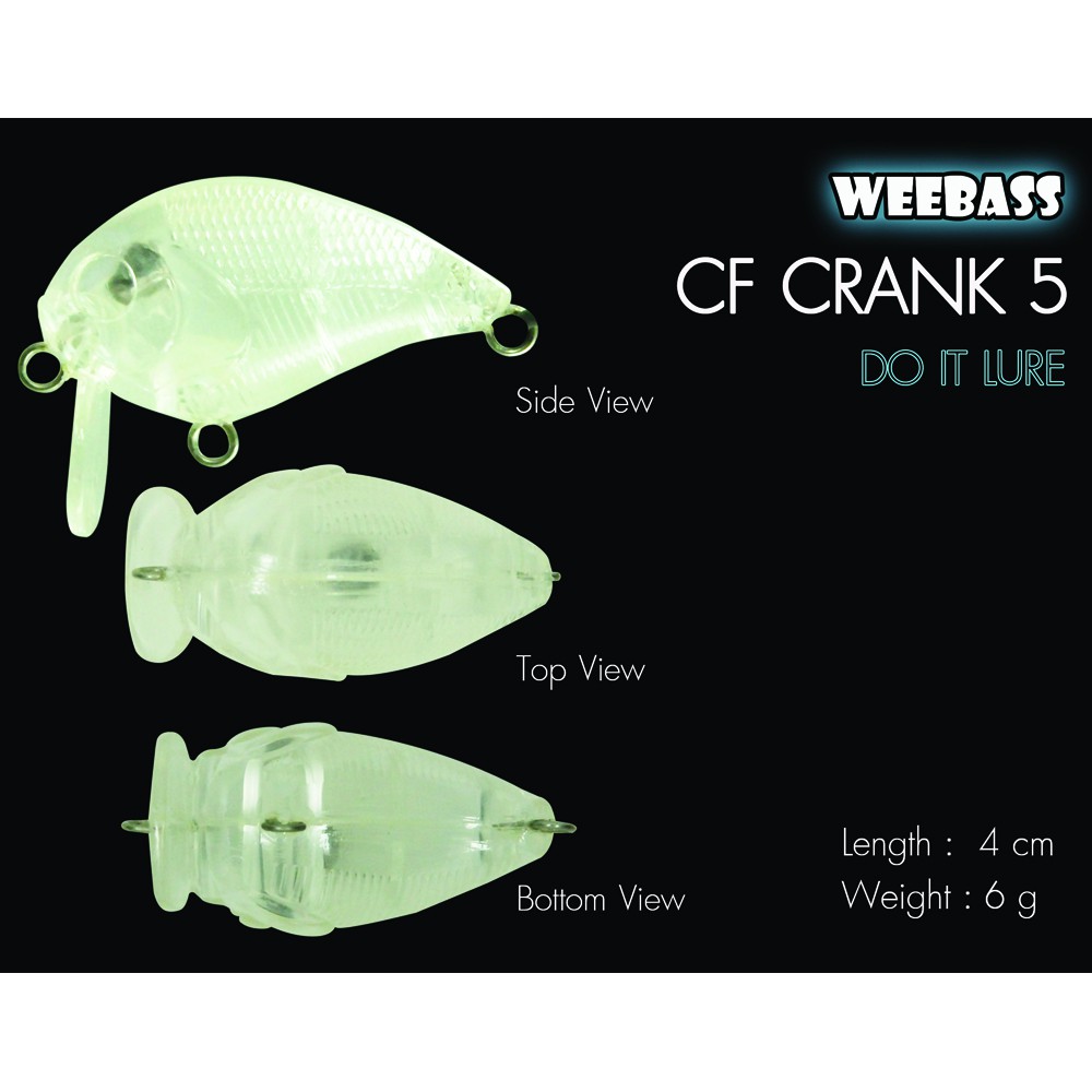 WEEBASS เหยื่อทำสี - รุ่น CF-CRANK 05 (UNPAINT) (40mm)